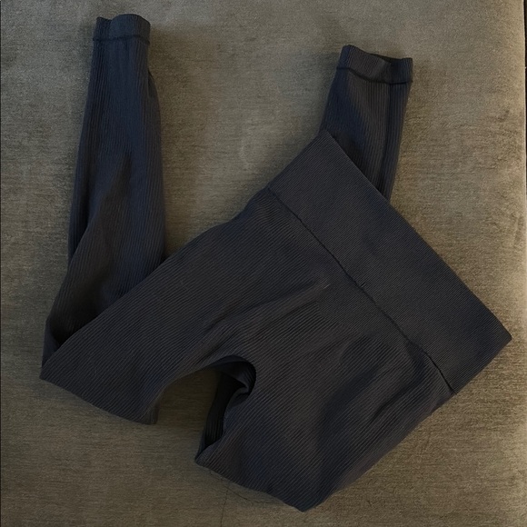 Dark Gray Ribbed Two-Piece Set - Picture 3 of 3